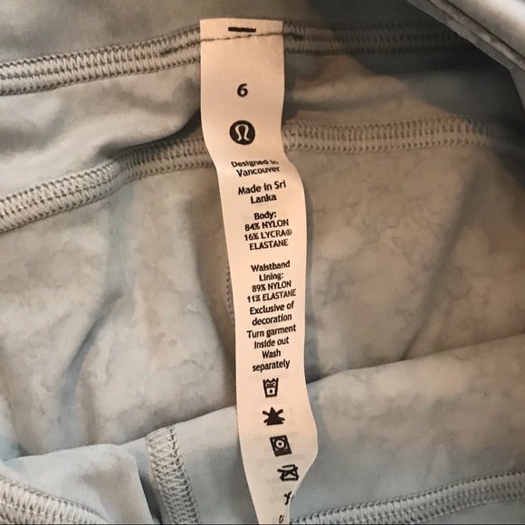 Lululemon Fast and Free HR Tight 25” in Washed Indigo/White tie dye - Picture 10 of 13